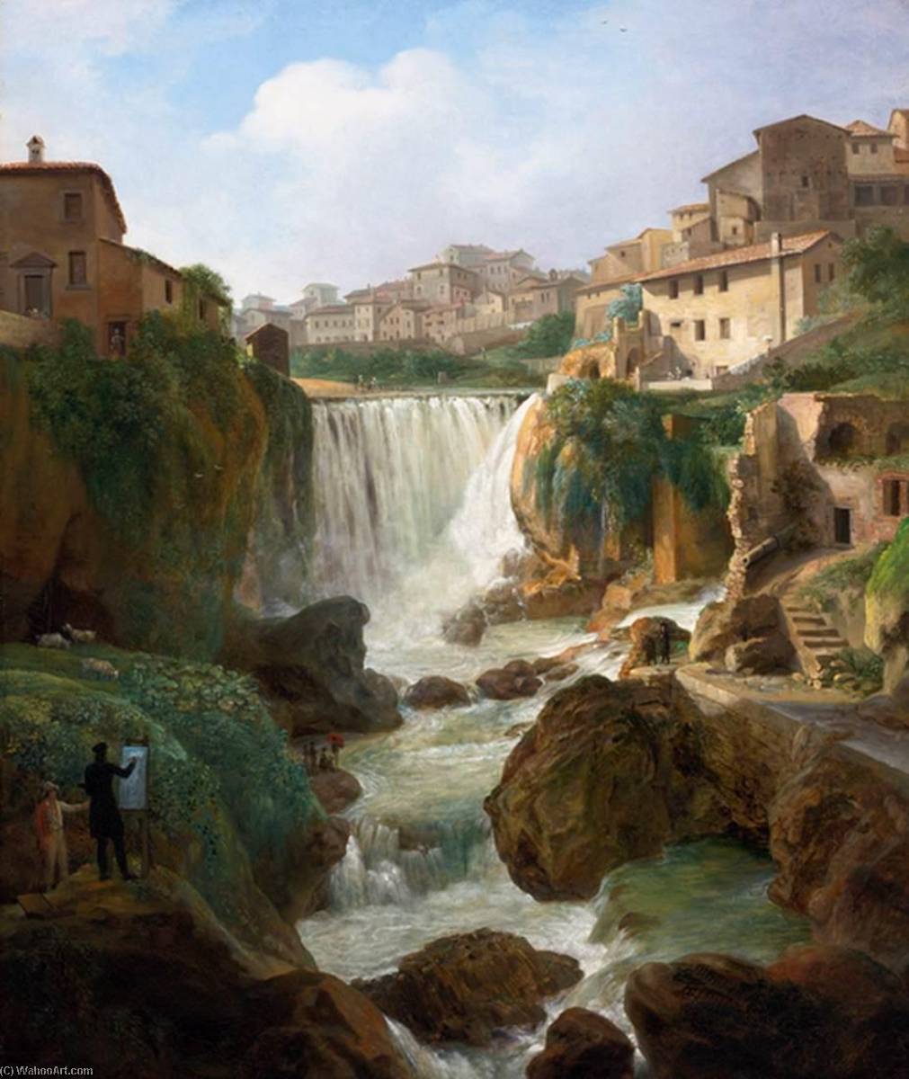 View Of The Cascades At Tivoli — Simon Joseph Alexandre Clément Denis