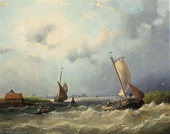 Shipping Off The Dutch Coast — Nicolaas Riegen