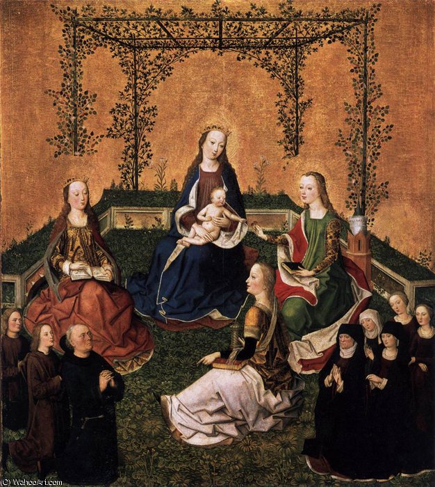 And Child With Three Saints — Master Of The Life Of The Virgin