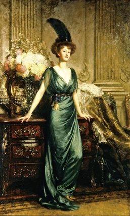 Portrait Of The Honorable Mrs Ernest Guiness — Frank Dicksee