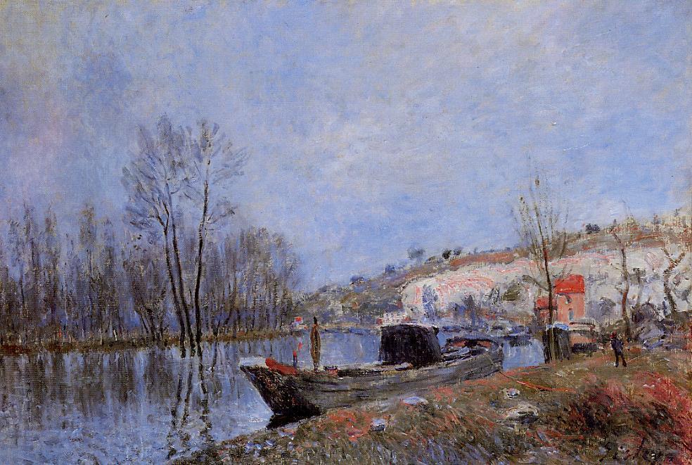 Banks Of The Loing Towards Moret — Alfred Sisley