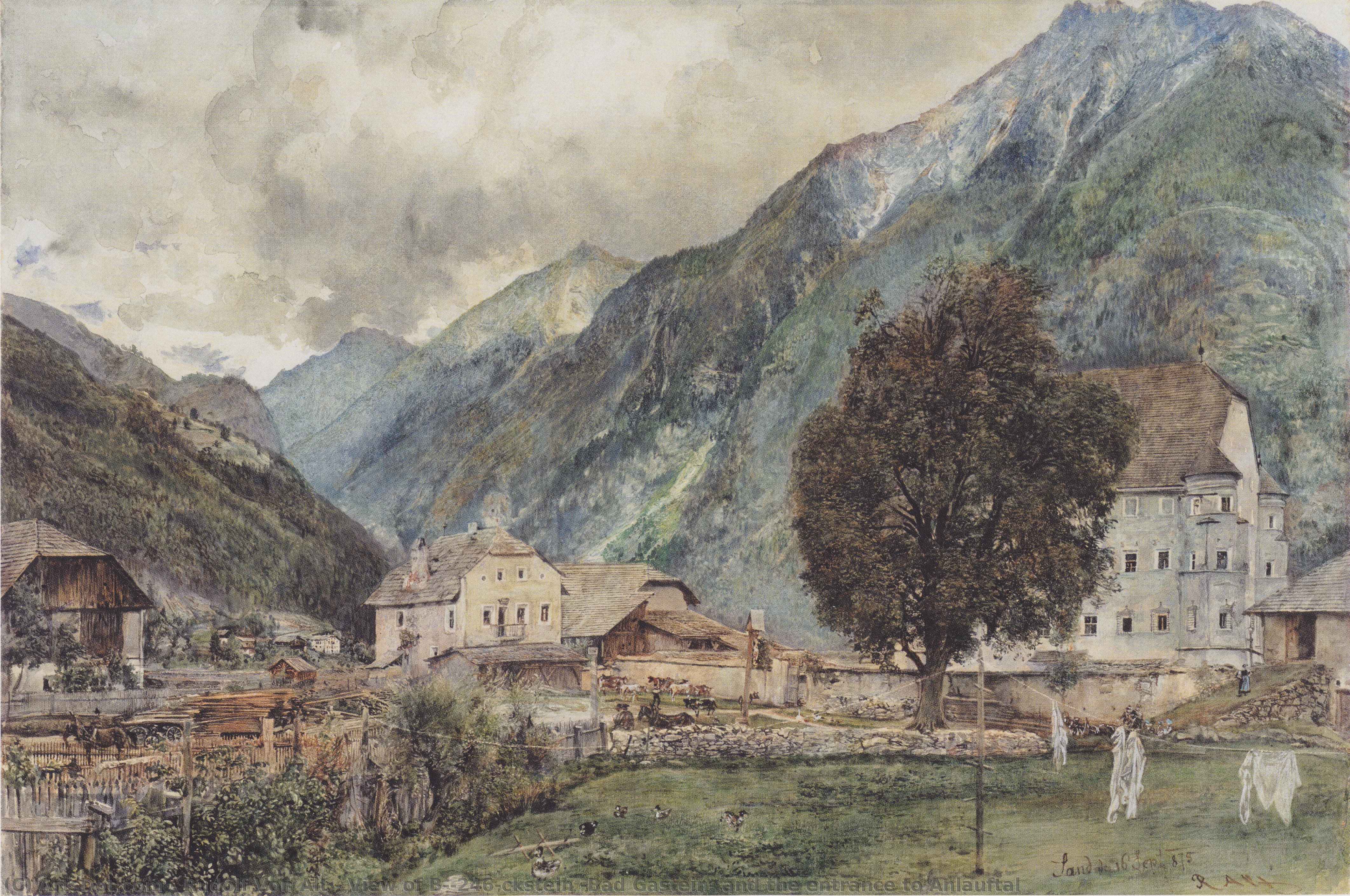 View Of Böckstein (bad Gastein) And The Entrance To Anlauftal — Rudolf Von Alt
