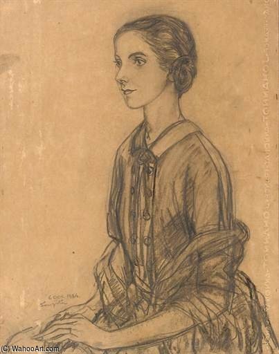 Portrait De La Comtesse De Talance De La Barre — Léonard Tsuguharu Foujita