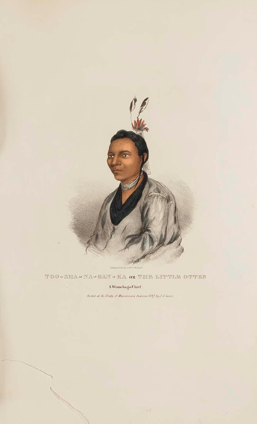 Too Sha Na Gan Ka Or The Little Otter A Winnebago Chief, From The Aboriginal Portfolio — James Otto Lewis