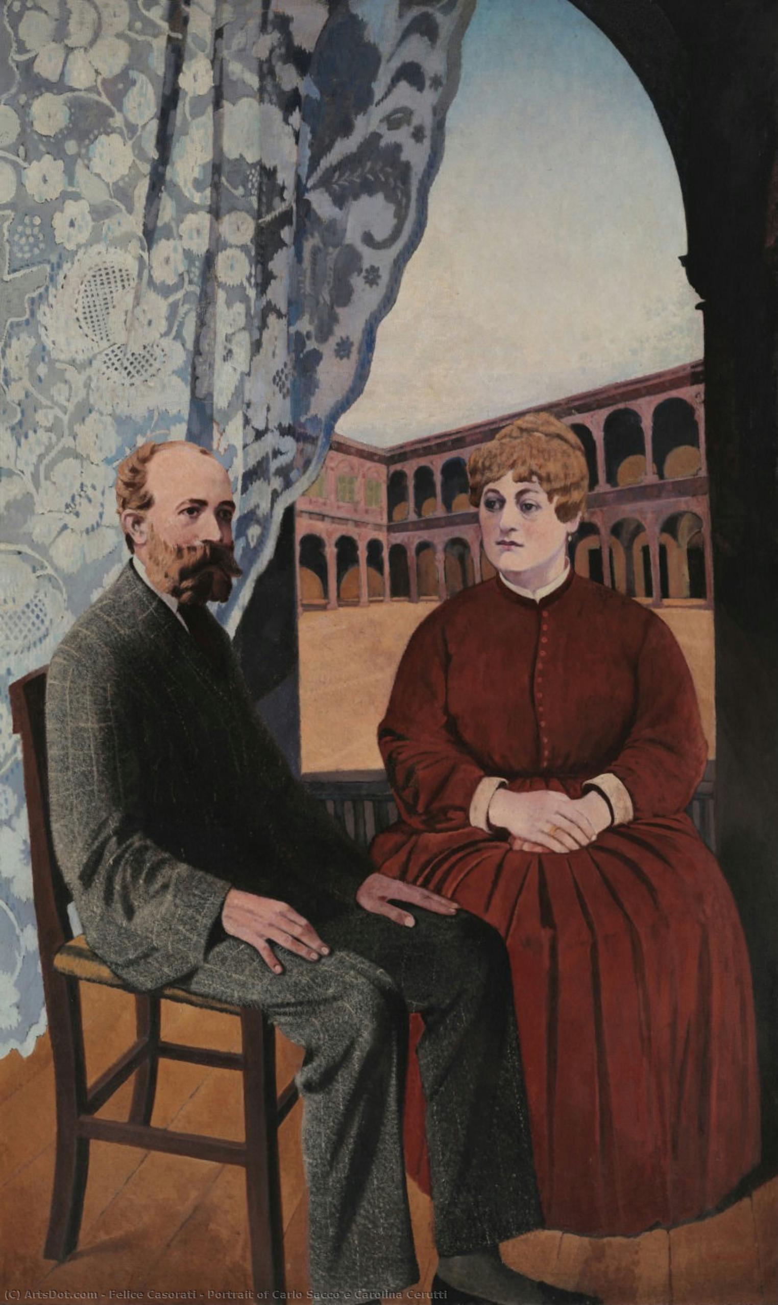 Portrait Of Carlo Sacco E Carolina Cerutti — Felice Casorati