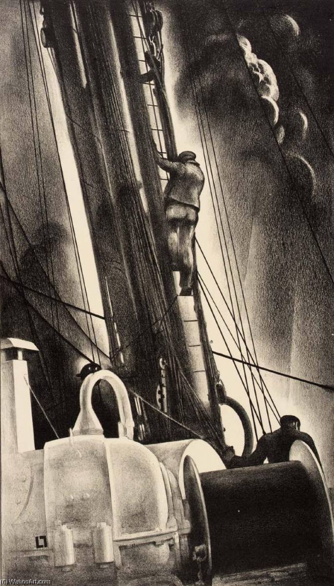 Mid Ocean — Louis Lozowick