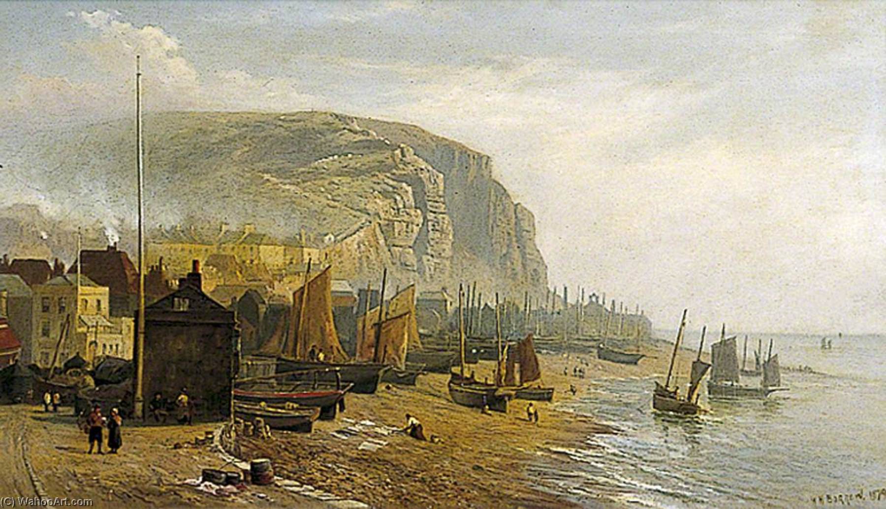 Hastings Beach, East Sussex — William Henry Borrow