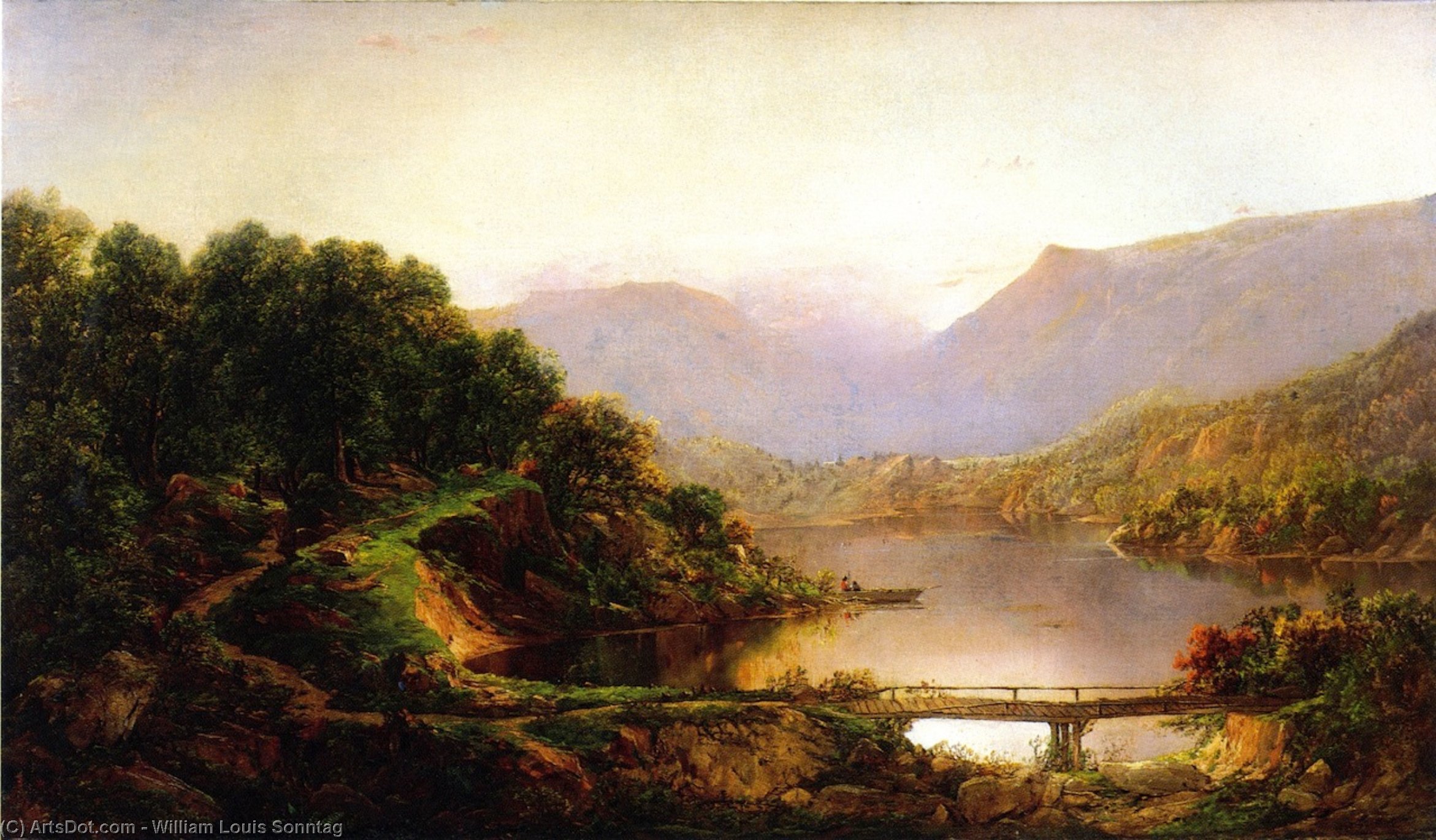 View Near Cascade Bridte - Valley Of The Susquehanna — William Louis Sonntag