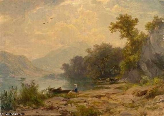 Lake Landscape With Boat — ロバート・ズンド