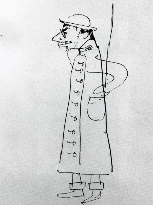 Self-portrait. Caricature — Henri De Toulouse-lautrec