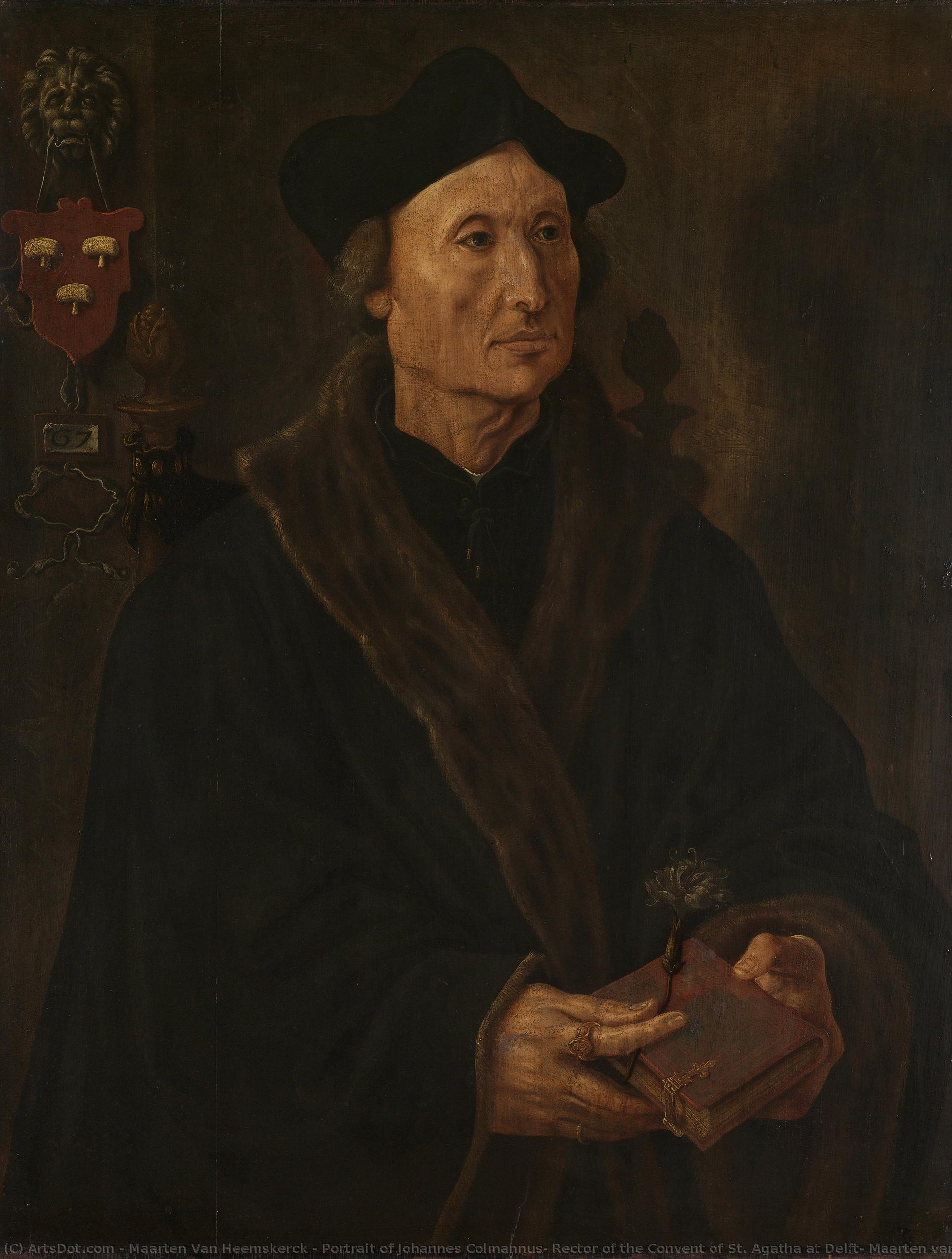 Portrait Of Johannes Colmannus, Rector Of The Convent Of St. Agatha At Delft, Maarten Van Heemskerck, C. 1538 - C. 1540 — Maerten Van Heemskerck