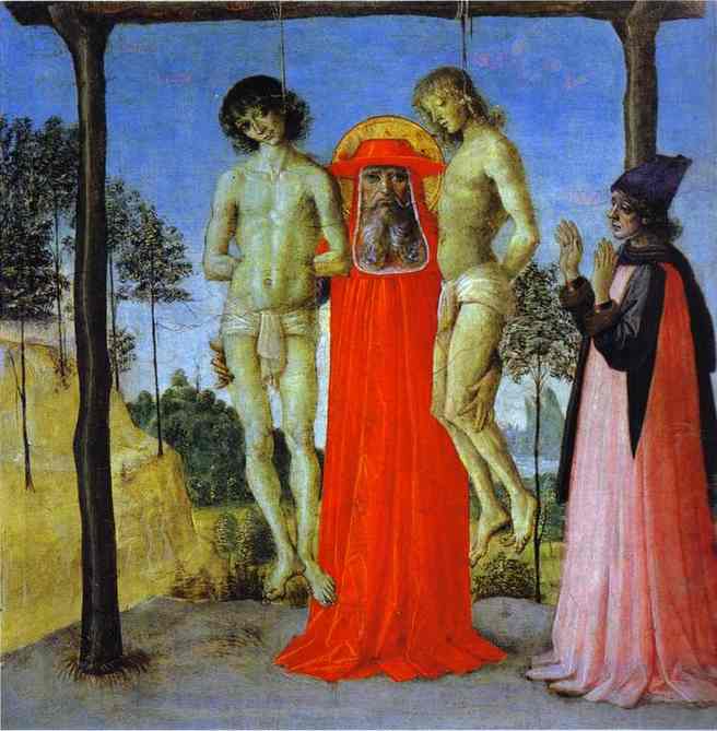 St. Jerome Supporting Two Men On The Gallows — Vannucci Pietro (le Perugin)