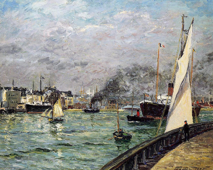 Departure Of A Cargo Ship — Maxime Emile Louis Maufra