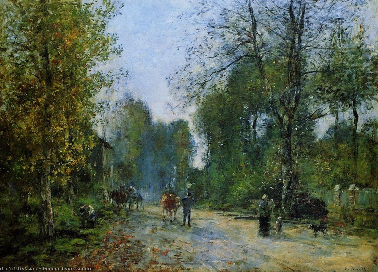 Trouville, Le Chemin De La Corderie — Eugène Louis Boudin