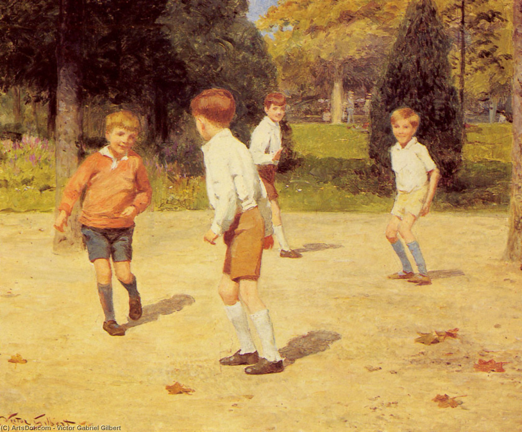 Boys Playing — Victor Gabriel Gilbert