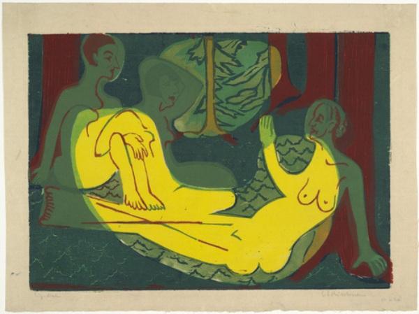 Three Nudes In The Forest 1 — Кирхнер
