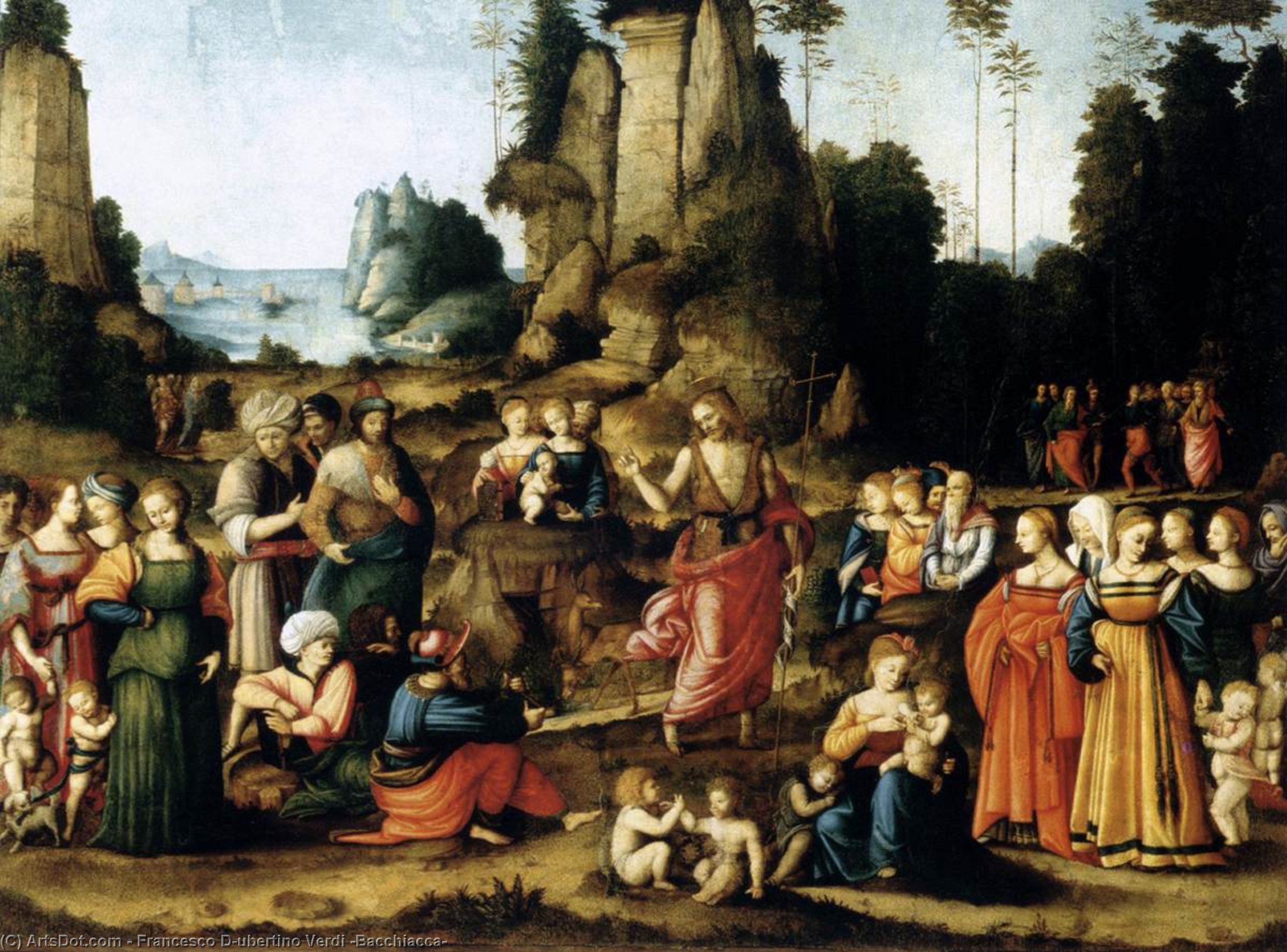The Preaching Of Saint John The Baptist — Francesco D'ubertino Verdi (bacchiacca)