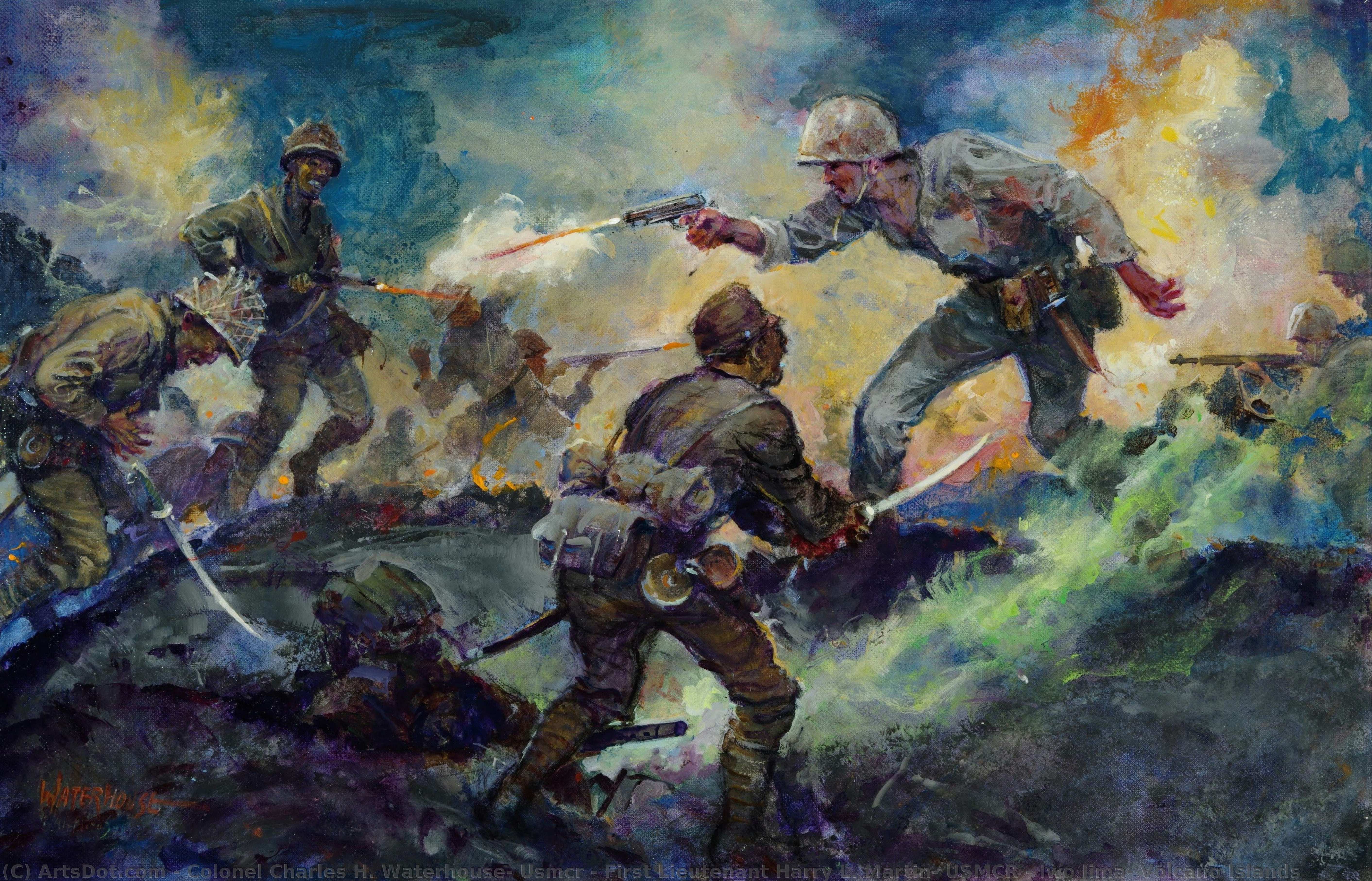 First Lieutenant Harry L. Martin, Usmcr - Iwo Jima, Volcano Islands — Pukovnik Čarls H. Vaterhaus, Usmcr