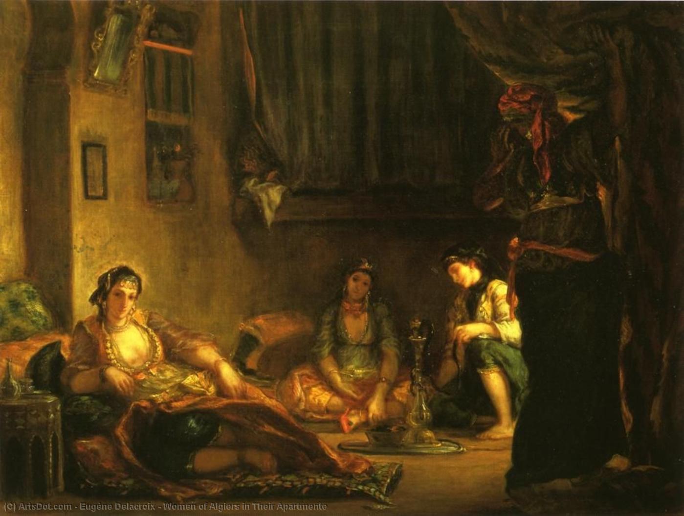 Las Mujeres De Argel En Su Apartamento — Eugène Delacroix