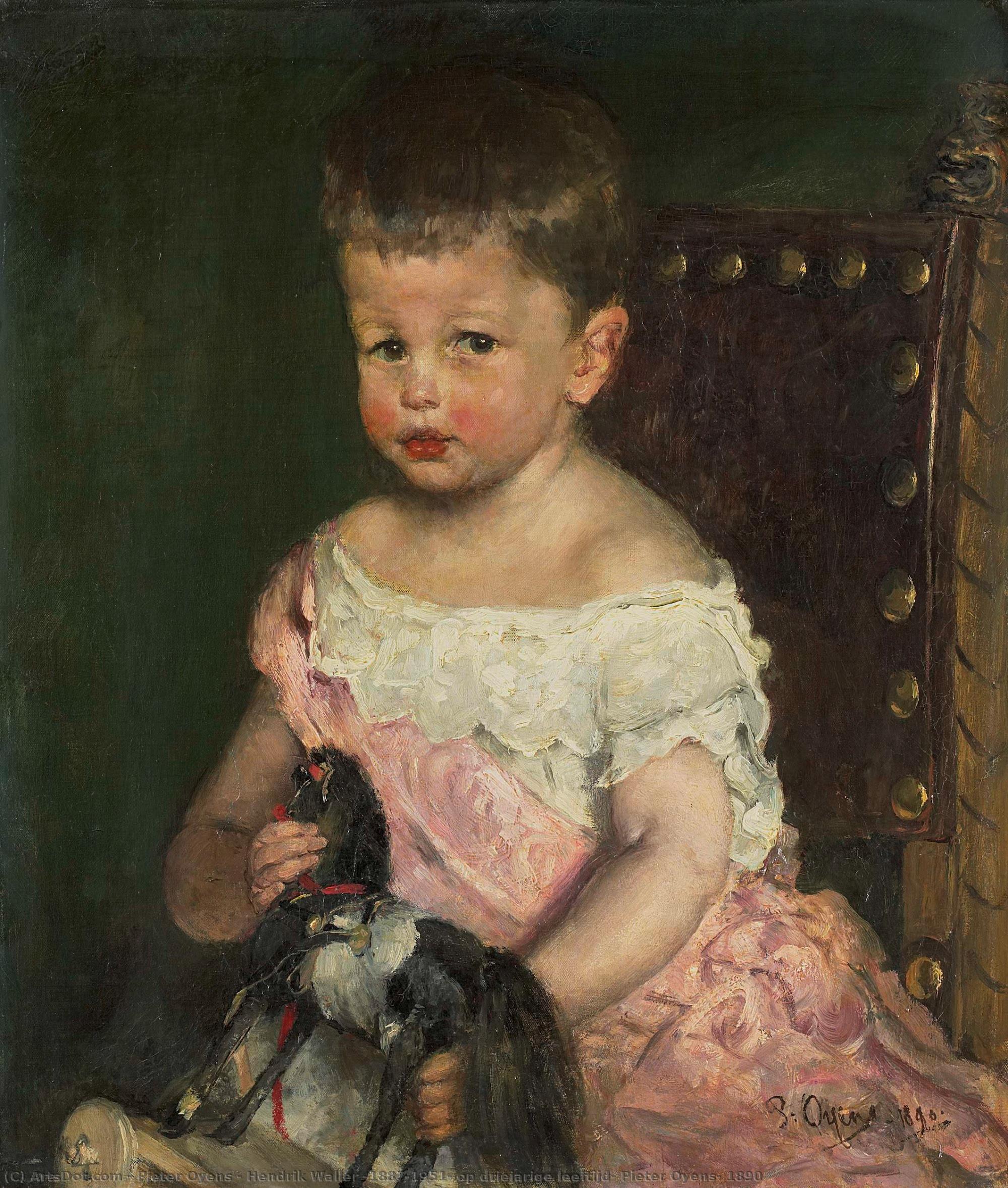 Hendrik Waller (1887-1951) Op Driejarige Leeftijd, Pieter Oyens, 1890 — Pieter Oyens