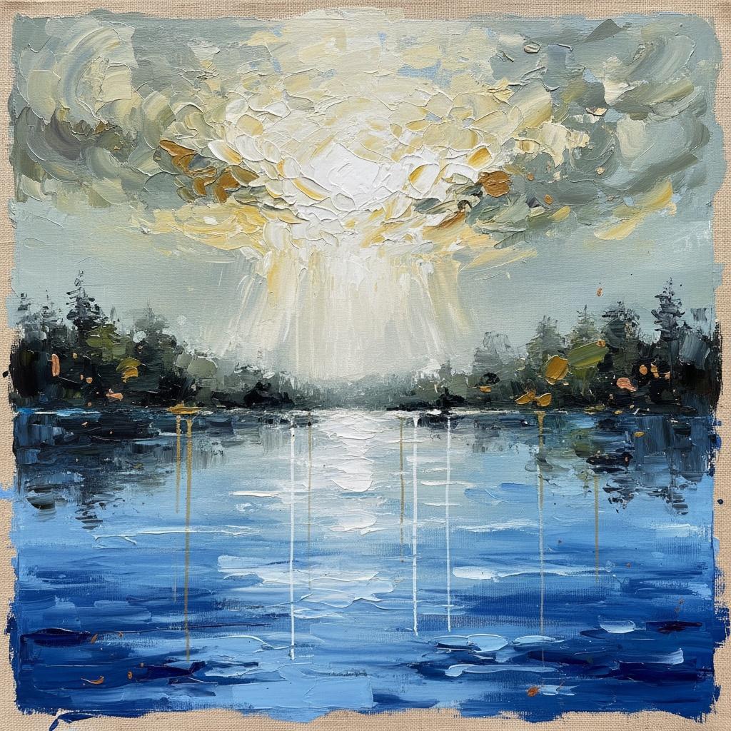 Ethereal Radiance: A Solitary Masterpiece Of Piercing Light And Impasto Sea — Christian Noiret