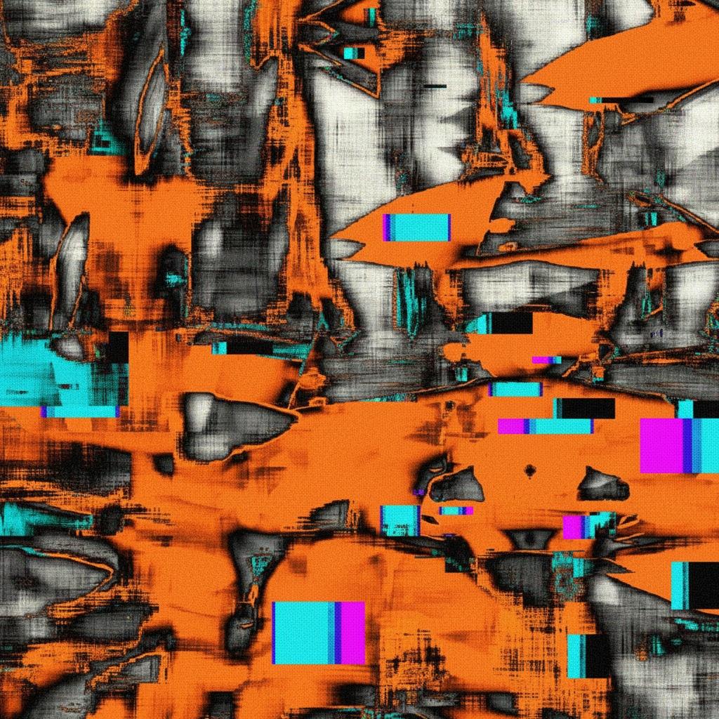 Fragmented Horizons: An Eternal Study Of Digital Chaos And Burnt Orange Strata — Amélie Caron