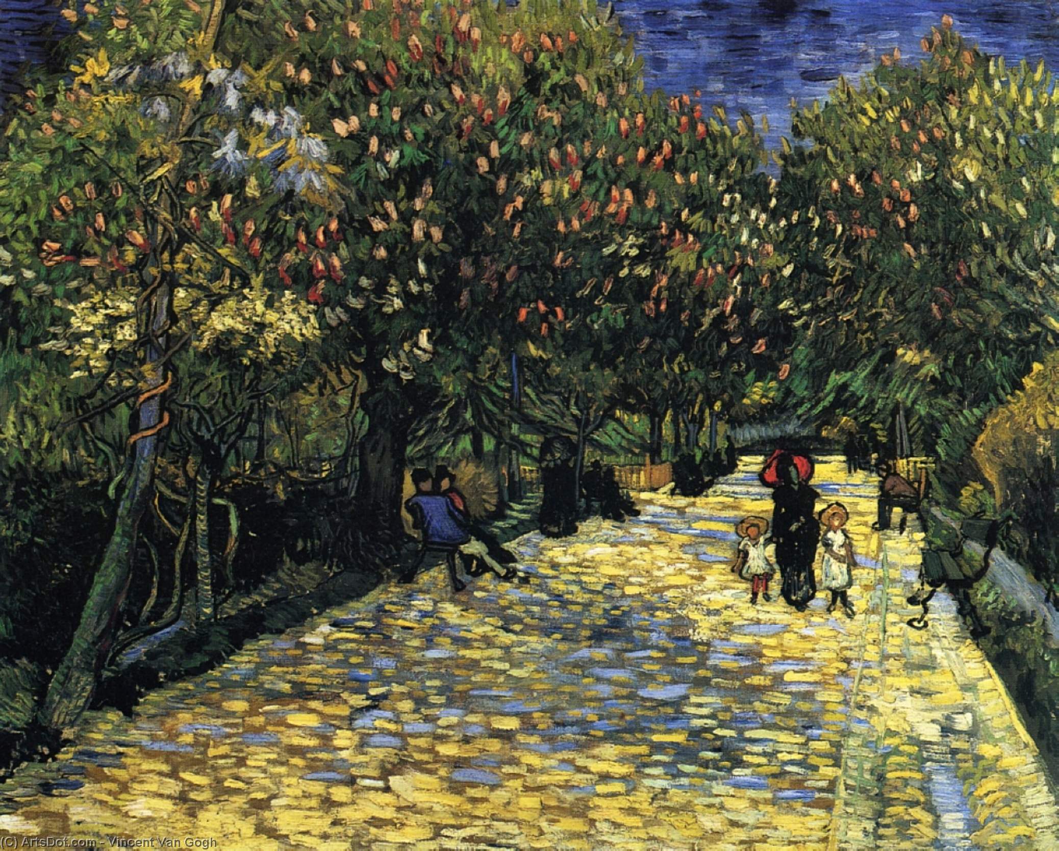 Avenue Mit Fliederbaumblüten In Arles — Vincent Willem Van Gogh