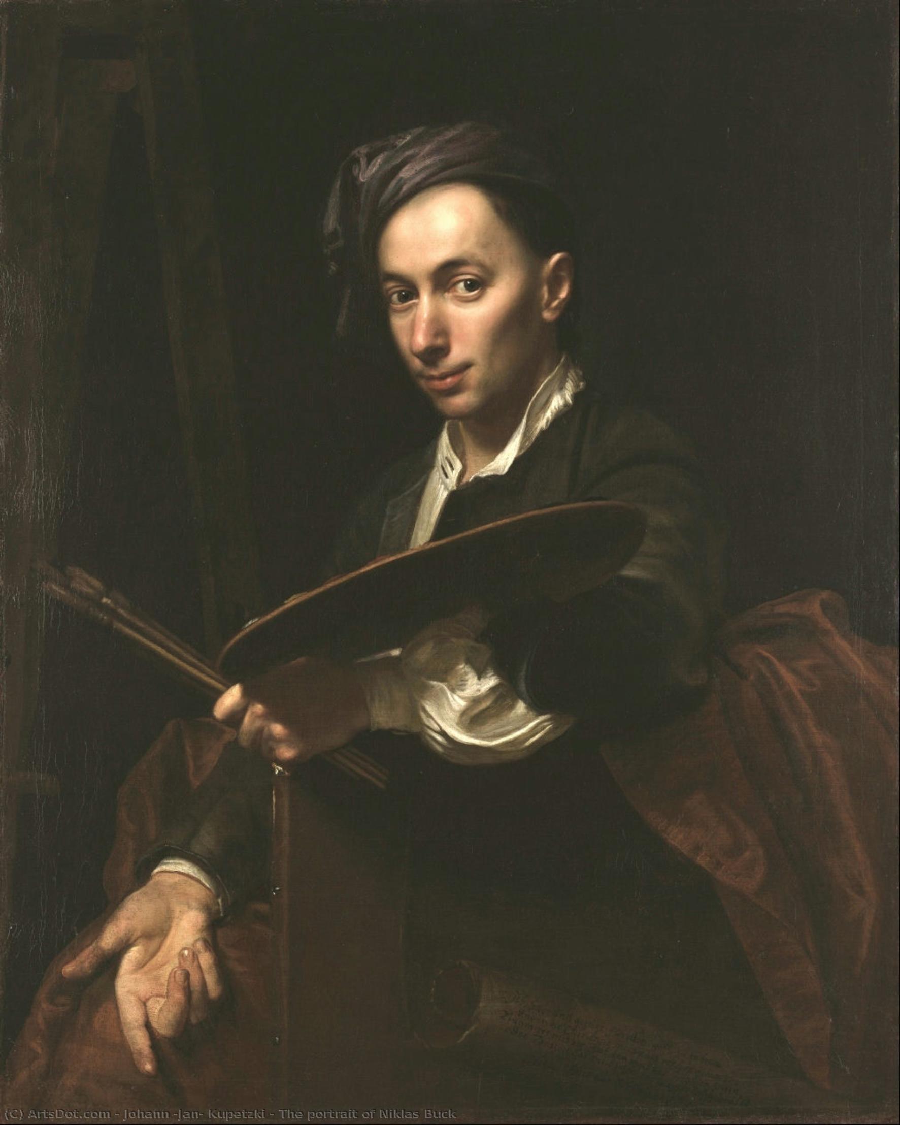 The Portrait Of Niklas Buck — Johann (jan) Kupetzki