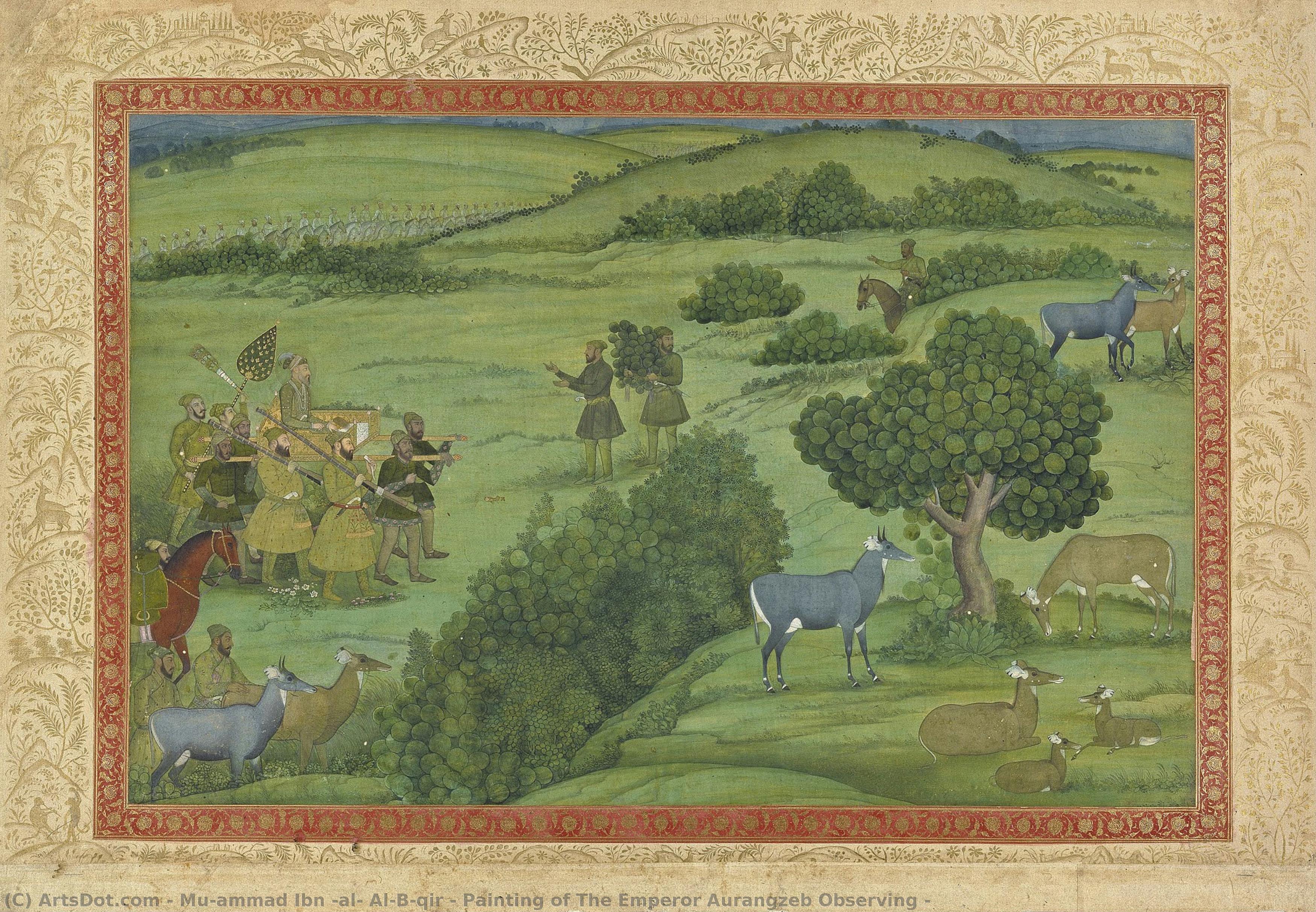 Painting Of The Emperor Aurangzeb Observing — Muḥammad Ibn ʿalī Al-bāqir