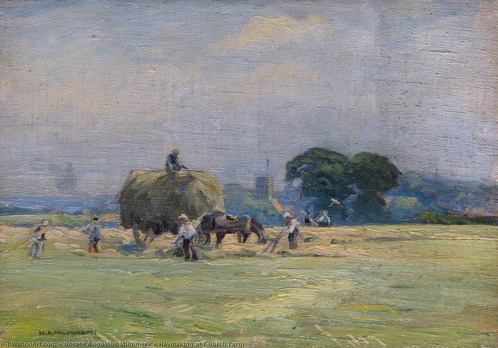 Haymaking At Church Farm — Horace Augustus Mummery