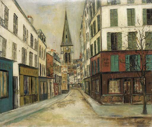 The Street And The Church — Maurice Utrillo