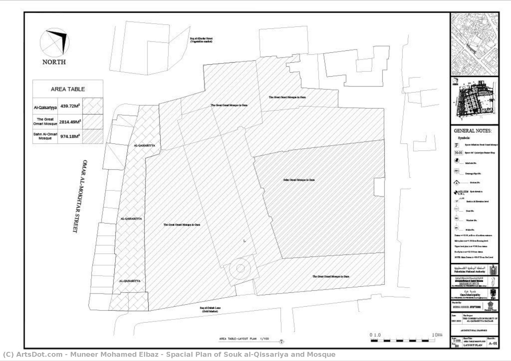 Spacial Plan Of Souk Al-qissariya And Mosque — Muneer Mohamed Elbaz