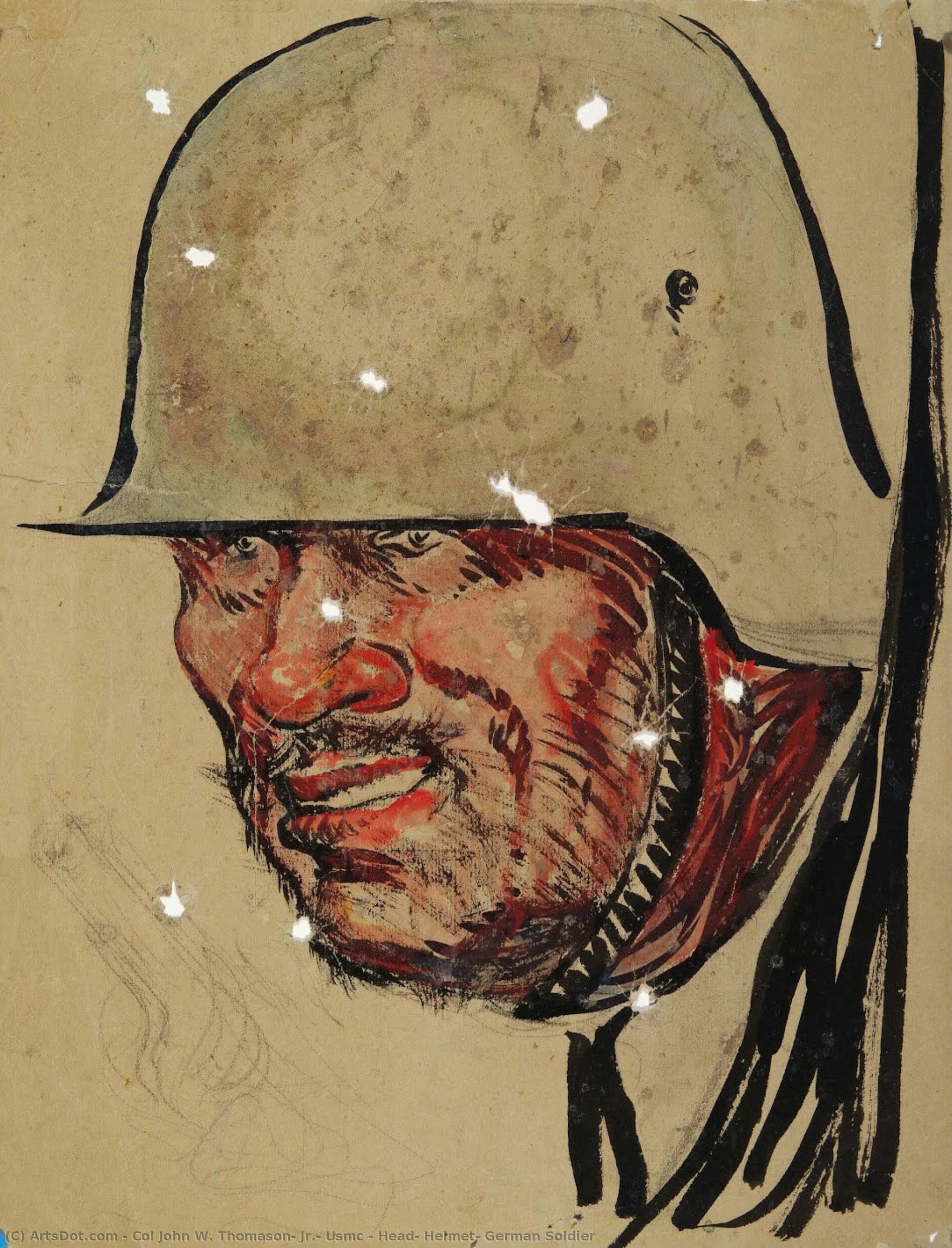 Head, Helmet, German Soldier — Col John W. Thomason, Jr., Usmc
