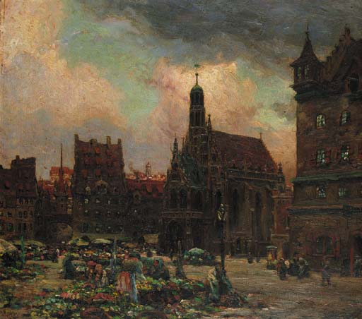 The Market Place And Frauenkirche, Nuremberg, Germany — William Collins