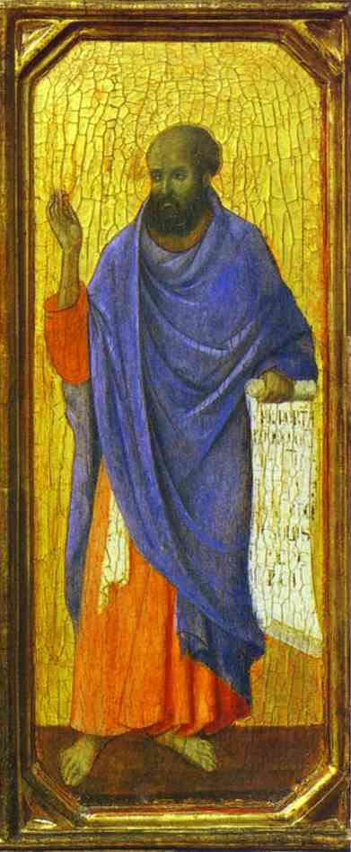 Maestó (front, Predella), The Prophets Ezekiel — Duccio Di Buoninsegna