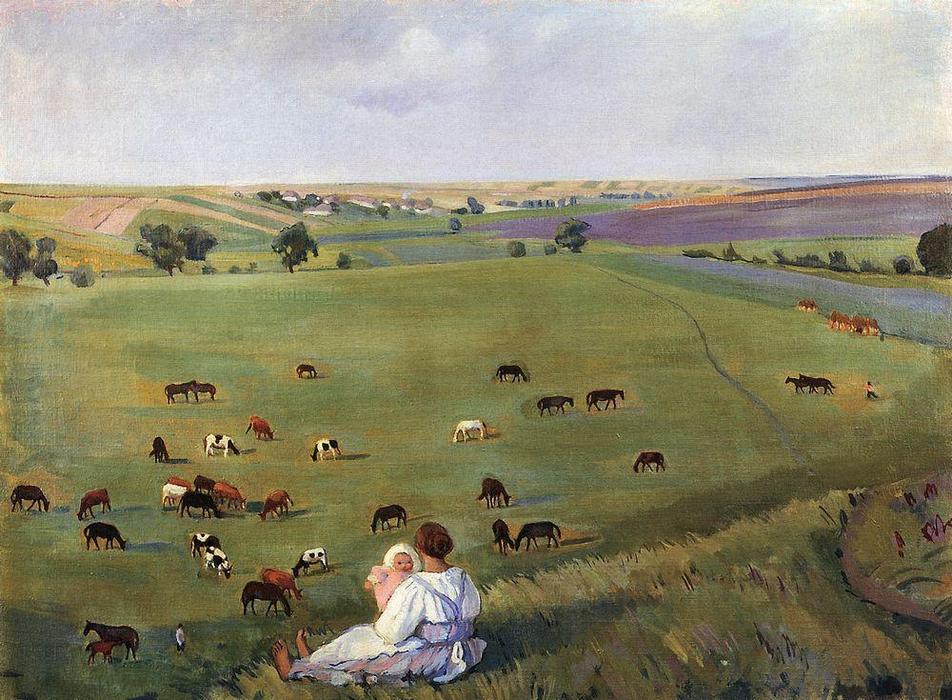 In The Meadow — Zinaida Serebriakova