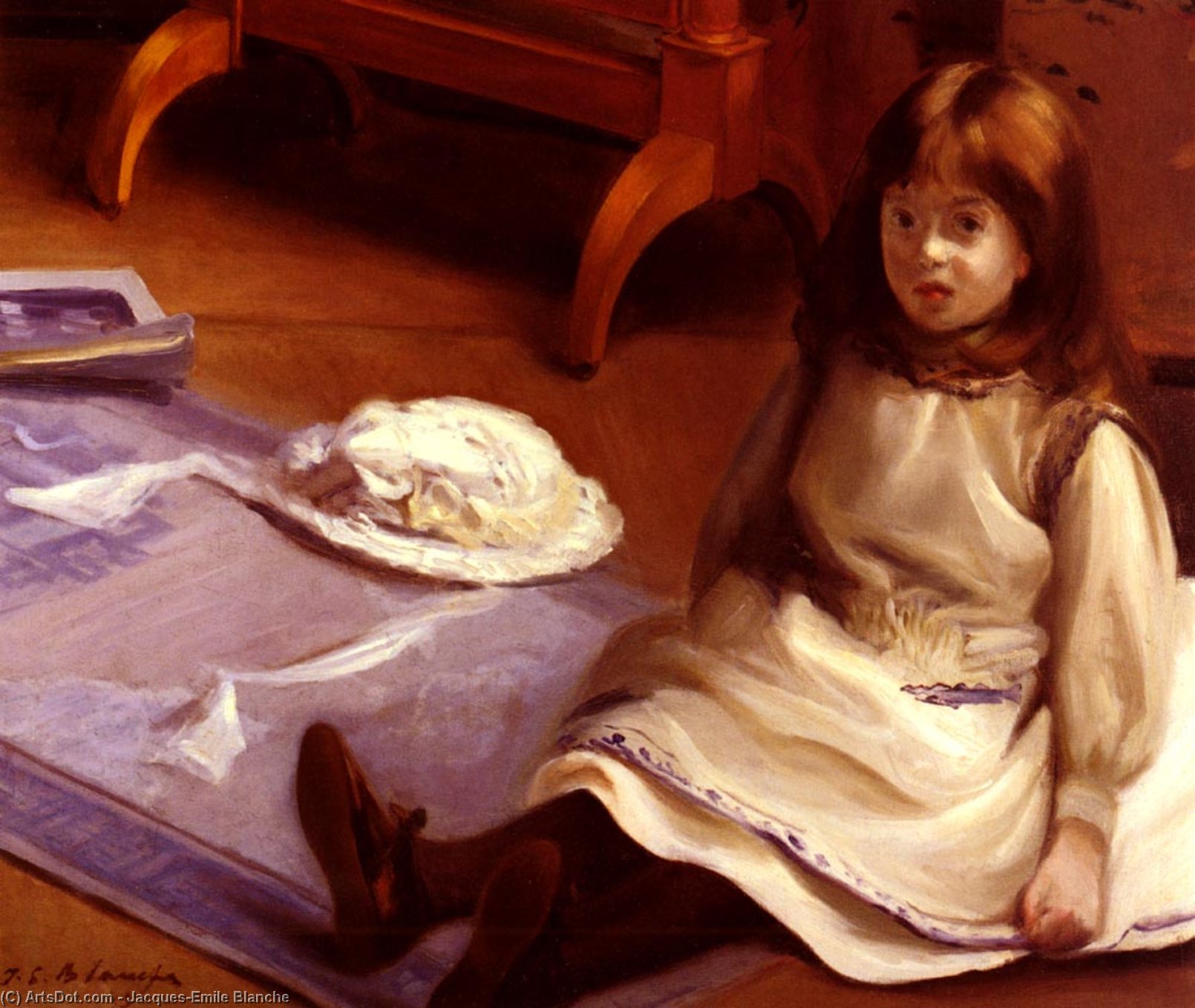 Lucie Dans L'atelier — ジャック＝エミール・ブランシュ