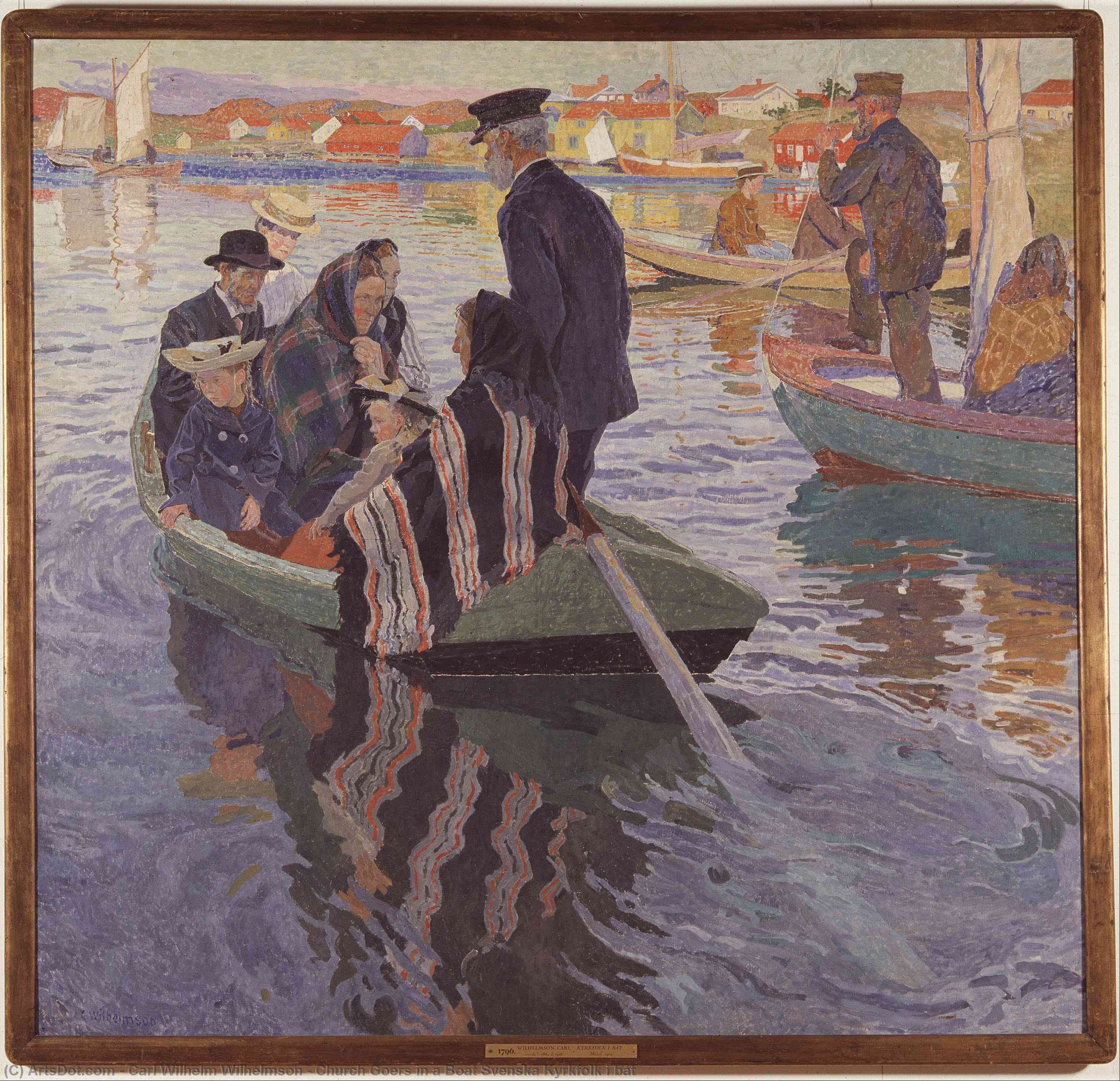 Church Goers In A Boat Svenska Kyrkfolk I Båt — Carl Wilhelm Wilhelmson