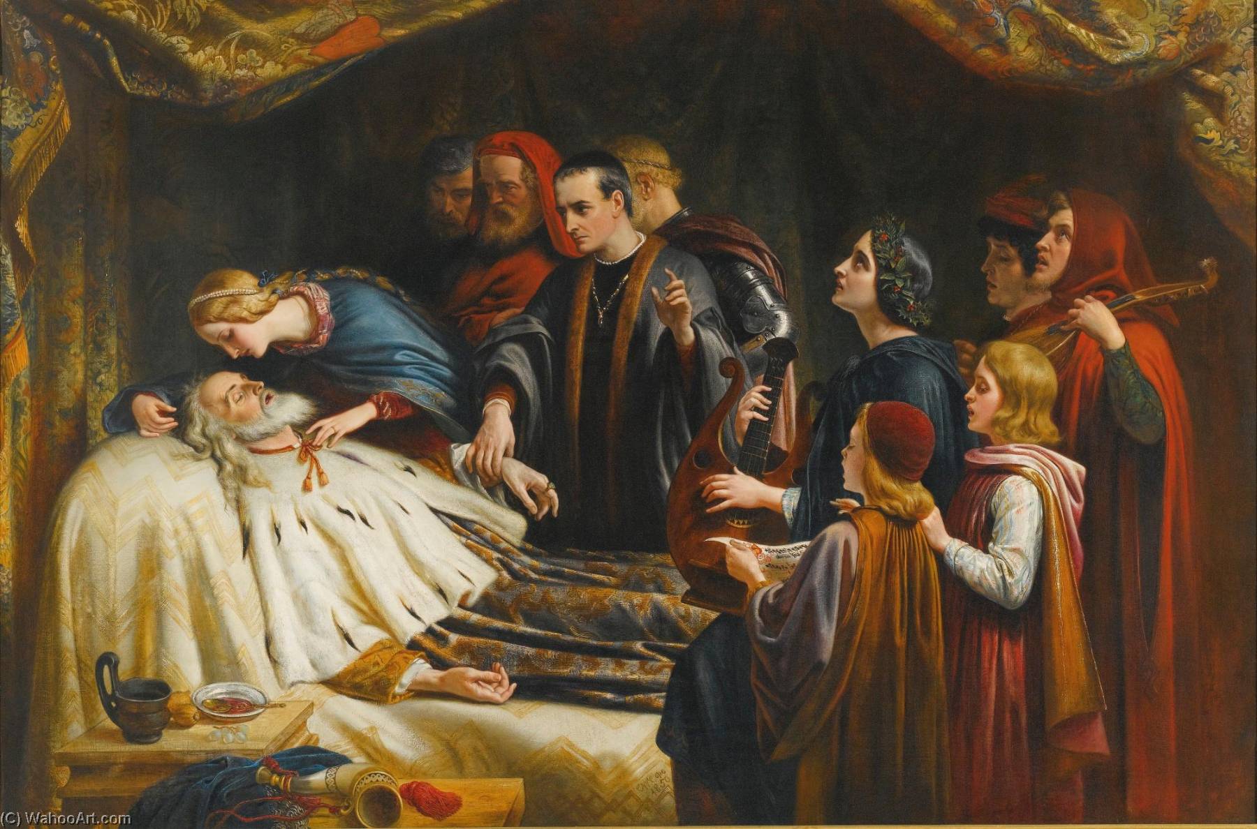 The Awakening Of King Lear By The Kiss Of Cordelia — Charles West Cope
