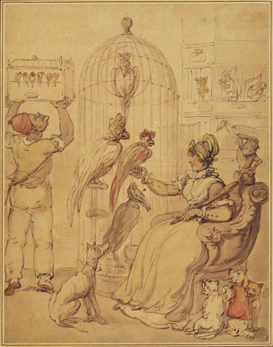 Lady Surrounded By Her Pets — Томас Роландсон