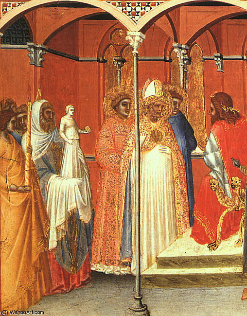 St. Sabinus Before The Governor, Detail, - — Pietro Lorenzetti