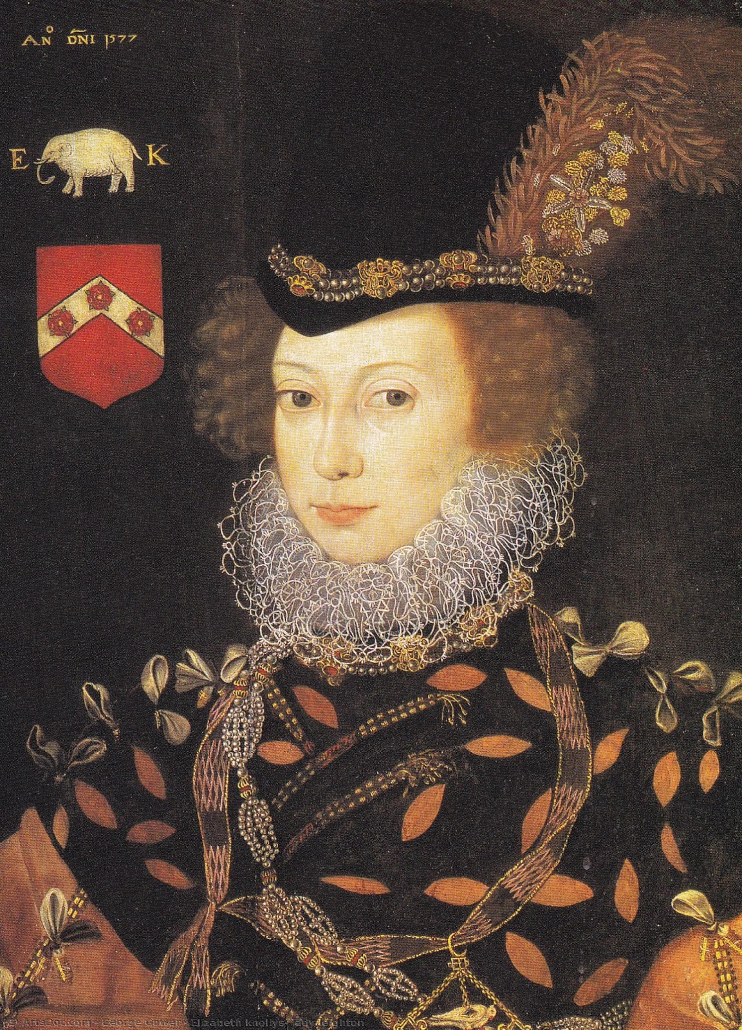 Elizabeth Knollys, Lady Leighton — George Gower