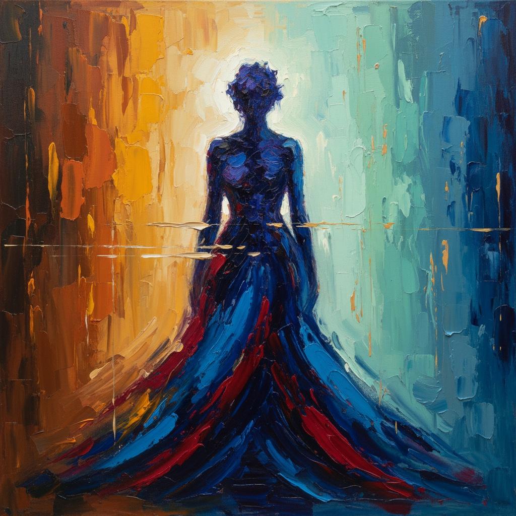 Ephemeral Silhouette Amidst The Convergence Of Ochre Dawn And Azure Twilight — Christian Noiret