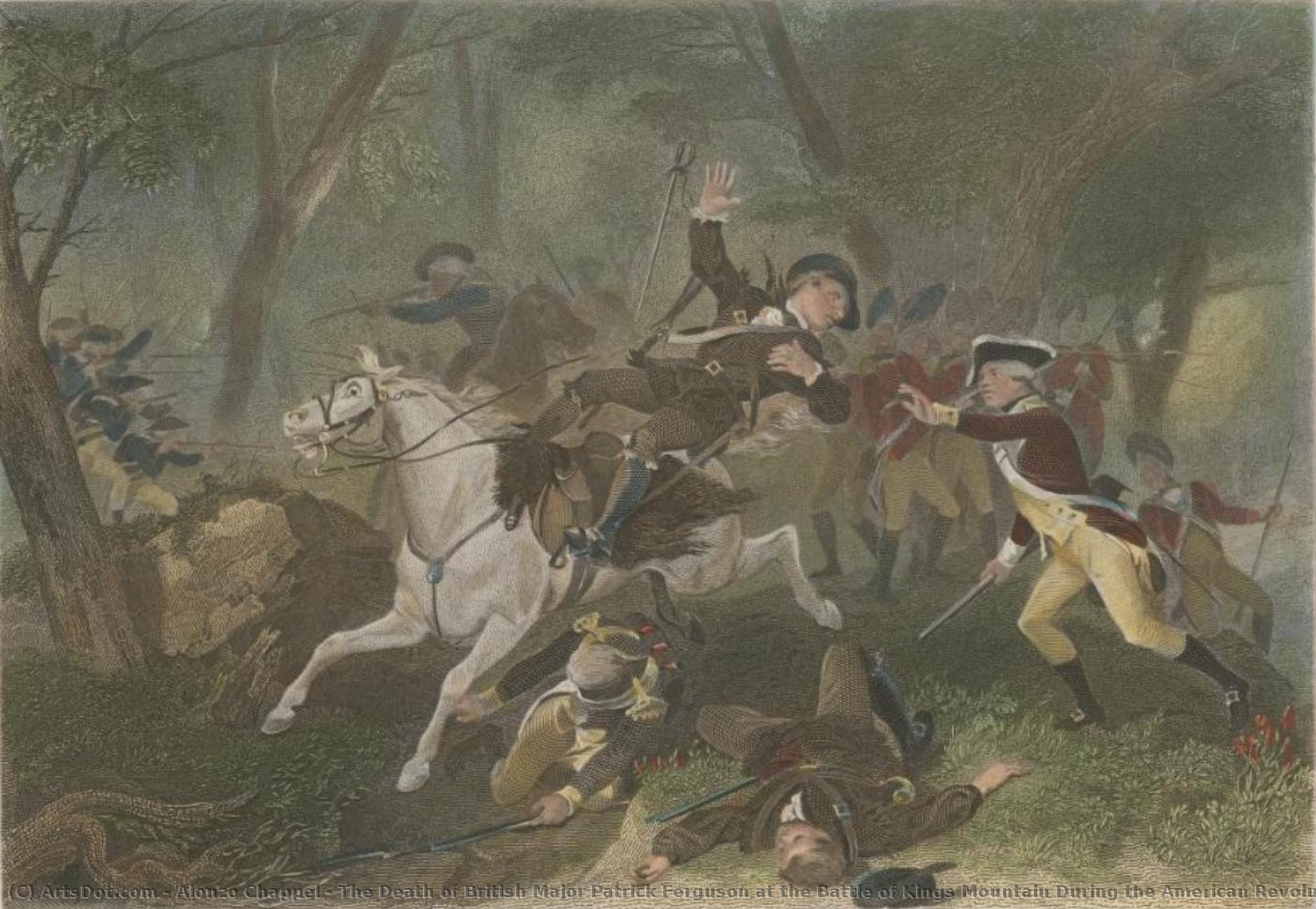 The Death Of British Major Patrick Ferguson At The Battle Of Kings Mountain During The American Revolutionary War, October 7, 1780 — Alonzo Chappel