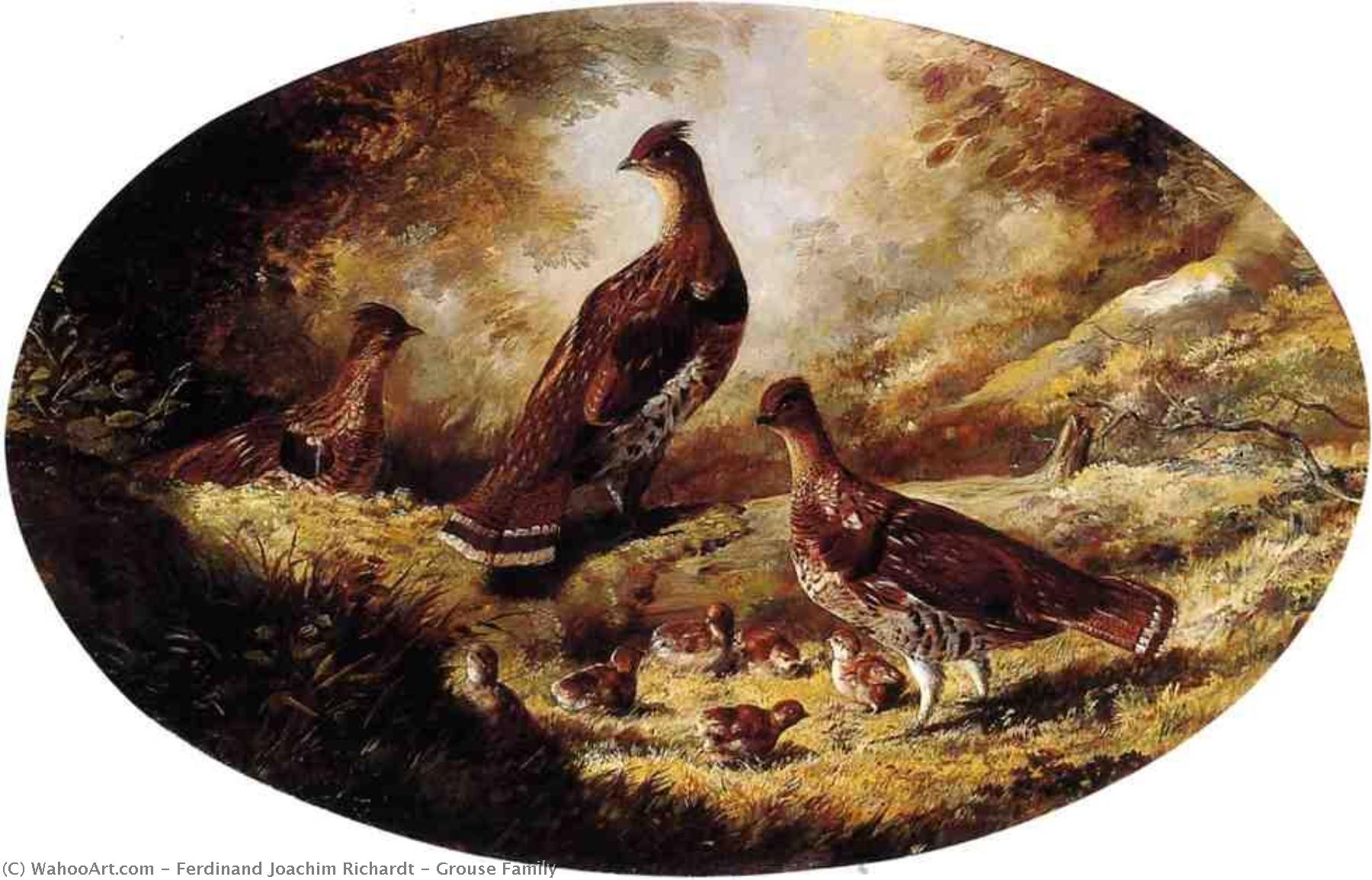 Grouse Family — Joachim Ferdinand Richardt