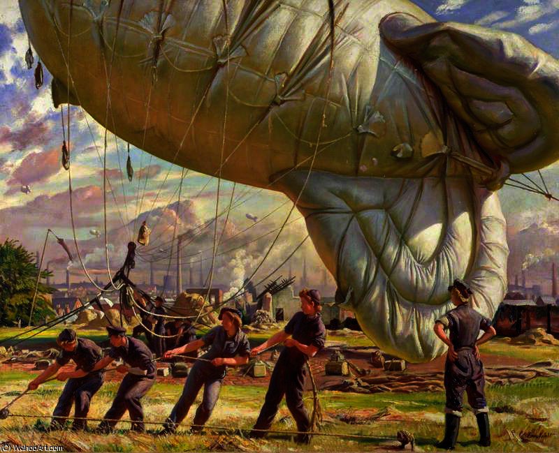 A Balloon Site, Coventry — Dame Laura Knight