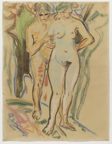 Two Nudes In A Landscape (zwei Akte Im Freien) — Ernst Ludwig Kirchner