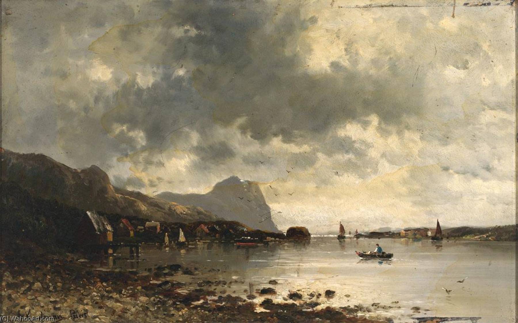 Fjord Landscape — Adolf Kaufmann