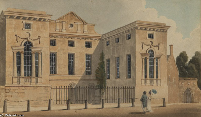 Entrance Front Of Worcester College, Oxford — Thomas Hosmer Shepherd