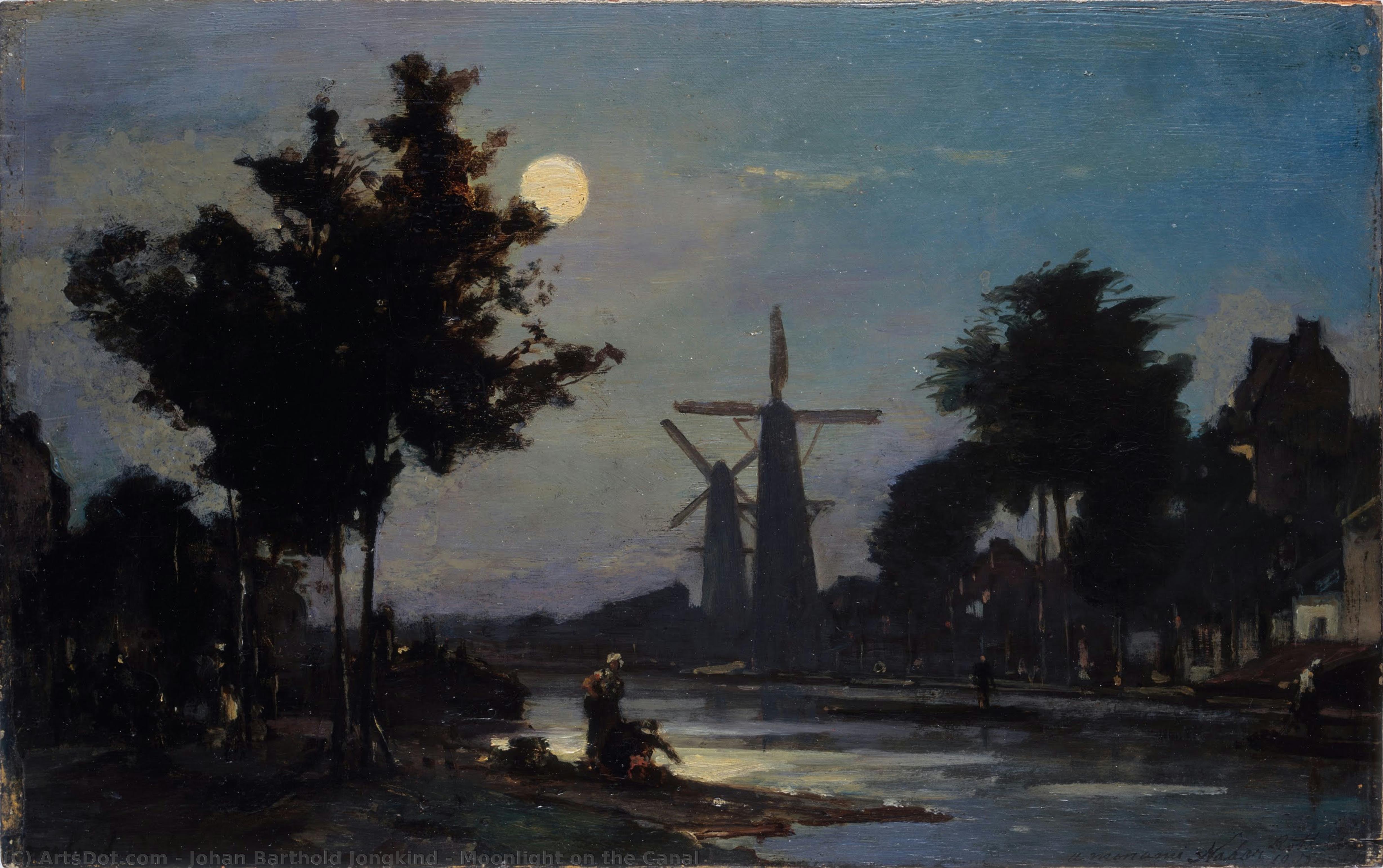 Moonlight On The Canal — Јохан Бартолд Јонгкинд